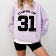 Class Of 31 Date High School Kindergarten Graduation Shirt Comfort Colors Sweatshirt Orchid