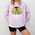 Class Of Dinosaur Apparel 2024 Graduation Graduate Dino Boy Comfort Colors Sweatshirt Orchid