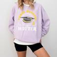 College Masters Degree Graduation Three Degrees Hotter Comfort Colors Sweatshirt Orchid