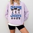 Color Guard Senior 2026 Flags Marching Band Graduation Grad Comfort Colors Sweatshirt Orchid