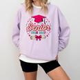 Coquette Pink Bow Senior 2026 2027 Graduation Comfort Colors Sweatshirt Orchid