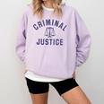 Criminal Justice Major College Graduate Graduation Comfort Colors Sweatshirt Orchid