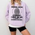 Criminal Justice School Degree Graduation Day Student Comfort Colors Sweatshirt Orchid