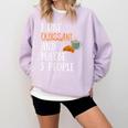 I Like Croissant And Maybe 3 People Baking Introvert Foodie Comfort Colors Sweatshirt Orchid