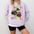 I Crushed Pre-K Monster Truck Graduation Preschool Grad 2025 Comfort Colors Sweatshirt Orchid
