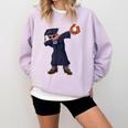 Cute Dabbing Kid Elementary School Graduation Baseball Comfort Colors Sweatshirt Orchid