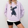 Dabbing Graduate Zebra Team Mascot Graduation Senior Shirt Comfort Colors Sweatshirt Orchid