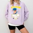Dabbing Graduation Boy 8th Grade Class Of 2021 Comfort Colors Sweatshirt Orchid