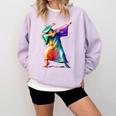 Dabbing Graduation Women Comfort Colors Sweatshirt Orchid