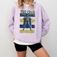 DC Comics Graduation Batman The Grad Power Stance Comfort Colors Sweatshirt Orchid