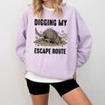 Digging My Escape Route Armadillo Introvert Humor Comfort Colors Sweatshirt Orchid Digging My Escape Route Armadillo Introvert Humor Comfort Colors Sweatshirt Orchid