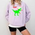 Dinosaur Rawr Diploma Grad Graduate Graduation Comfort Colors Sweatshirt Orchid