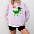 Dinosaur Rawr Diploma Graduate Graduation Comfort Colors Sweatshirt Orchid