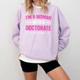 Doctoral Degree Graduation Woman With a Doctorate Comfort Colors Sweatshirt Orchid