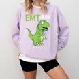 EMT Rex Paramedic Graduation Firefighter Comfort Colors Sweatshirt Orchid
