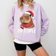 Ew People Capybara Christmas Introvert Holiday Humor Comfort Colors Sweatshirt Orchid Ew People Capybara Christmas Introvert Holiday Humor Comfort Colors Sweatshirt Orchid