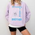 My Favorite Airman Calls Me Brother Airman Graduation Premium Tri-Blend Comfort Colors Sweatshirt Orchid