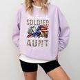 My Favorite Soldier Calls Me Aunt US Army Graduation Aunt Comfort Colors Sweatshirt Orchid
