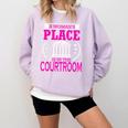 Female Lawyer Women Law Student Graduation Bar Exam Comfort Colors Sweatshirt Orchid