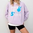 Fifth Grade Graduation Peace Out 5th Grade Boys Comfort Colors Sweatshirt Orchid