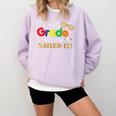 First 1st Grade 2018 Nailed It Graduation Shirt Comfort Colors Sweatshirt Orchid