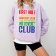 First Rule Of Introvert Club Is There Is No Introvert Club Raglan Baseball Tee Comfort Colors Sweatshirt Orchid First Rule Of Introvert Club Is There Is No Introvert Club Raglan Baseball Tee Comfort Colors Sweatshirt Orchid