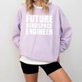 Future Aerospace Engineer College Graduate Graduation Comfort Colors Sweatshirt Orchid