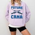 Future CRNA Nurse Anesthetist Student Nursing RN Graduation Comfort Colors Sweatshirt Orchid