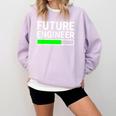 Future Engineer Loading Bar Cool Graduation Comfort Colors Sweatshirt Orchid