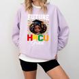 Future HBCU Grad Girl HBCU Toddler Kids Graduation Comfort Colors Sweatshirt Orchid