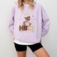 Future HBCU Grad Graduate Afro Boy College Graduation Comfort Colors Sweatshirt Orchid