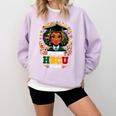 Future HBCU Grad Graduation Students Girl Kids Comfort Colors Sweatshirt Orchid