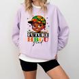 Future HBCU Grad History Boys Kids Graduation HBCU Comfort Colors Sweatshirt Orchid