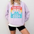 Game Over Class Of 2024 Shirt Students Graduation Comfort Colors Sweatshirt Orchid