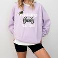 Gamers Graduation I Graduated Play Time Gamer Comfort Colors Sweatshirt Orchid