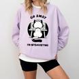 Go Away I'm Introverting Cat With Coffee Comfort Colors Sweatshirt Orchid Go Away I'm Introverting Cat With Coffee Comfort Colors Sweatshirt Orchid