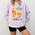 Goodbye 2nd Grade Graduation To 3rd Grade Hello Summer Kids Comfort Colors Sweatshirt Orchid