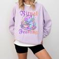 Goth Capybara Ramen Ritual Feasting Soft Introvert Art Comfort Colors Sweatshirt Orchid Goth Capybara Ramen Ritual Feasting Soft Introvert Art Comfort Colors Sweatshirt Orchid