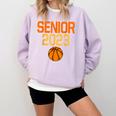 Graduate Senior Class 2023 Basketball Player Graduation Grad Comfort Colors Sweatshirt Orchid