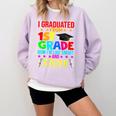 I Graduated From 1st Grade Graduation Matching Student Comfort Colors Sweatshirt Orchid