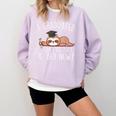 I Graduated Can I Go Back To Bed Now Shirts Graduation Comfort Colors Sweatshirt Orchid