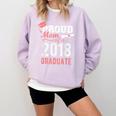 Graduation 2018 Tshirt Proud Mom Of A 2018 Graduate T-Shirt Comfort Colors Sweatshirt Orchid