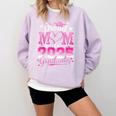 Graduation 2025 Proud Mom Of 2025 Graduate Floral Women Comfort Colors Sweatshirt Orchid