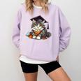 Graduation Cat Graduation Present For Graduate Grad Comfort Colors Sweatshirt Orchid Graduation Cat Graduation Present For Graduate Grad Comfort Colors Sweatshirt Orchid
