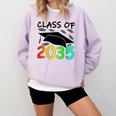Graduation Class Of 2035 Hand Prints Space Pre-K -12th Grade Comfort Colors Sweatshirt Orchid