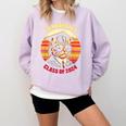 Graduation Day 2024 Graduate For School Degree College Cat Men Women Comfort Colors Sweatshirt Orchid