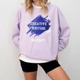 Graduation Graduated Creative Writing Degree University Comfort Colors Sweatshirt Orchid