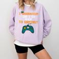 Graduation I Graduated Can I Go Back To Gaming Comfort Colors Sweatshirt Orchid