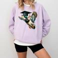 Graduation Mallard Duck Hunter Hunting Season Grad Hunting Comfort Colors Sweatshirt Orchid