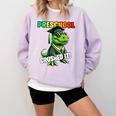 Graduation Preschool Dinosaur T Rex Crushed It Boys Grad Comfort Colors Sweatshirt Orchid
